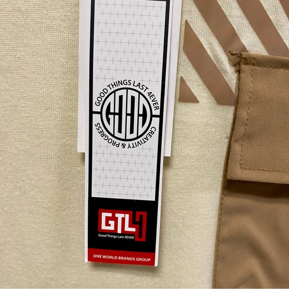 GTL4 Good Things Last Forever Sz S T Shirt Beige & Tan NWT Atlantis Mis… - Picture 3 of 5